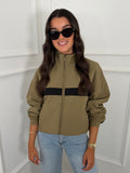 Khaki Tech Windbreaker Jacket