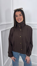 Brown Cropped Trench Coat