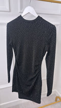 Black Mini Diamante Dress