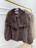 Chocolate Brown Faux Fur Jacket