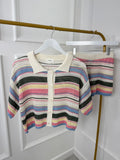 Crochet Button Top & Shorts Co-ord Set