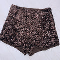 Brown Sequin Shorts