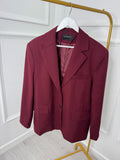 Burgundy Oversized Blazer