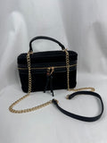 Black Suede Mini Vanity Style Bag