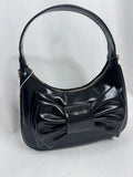 Black Patent Bow Mini Bag