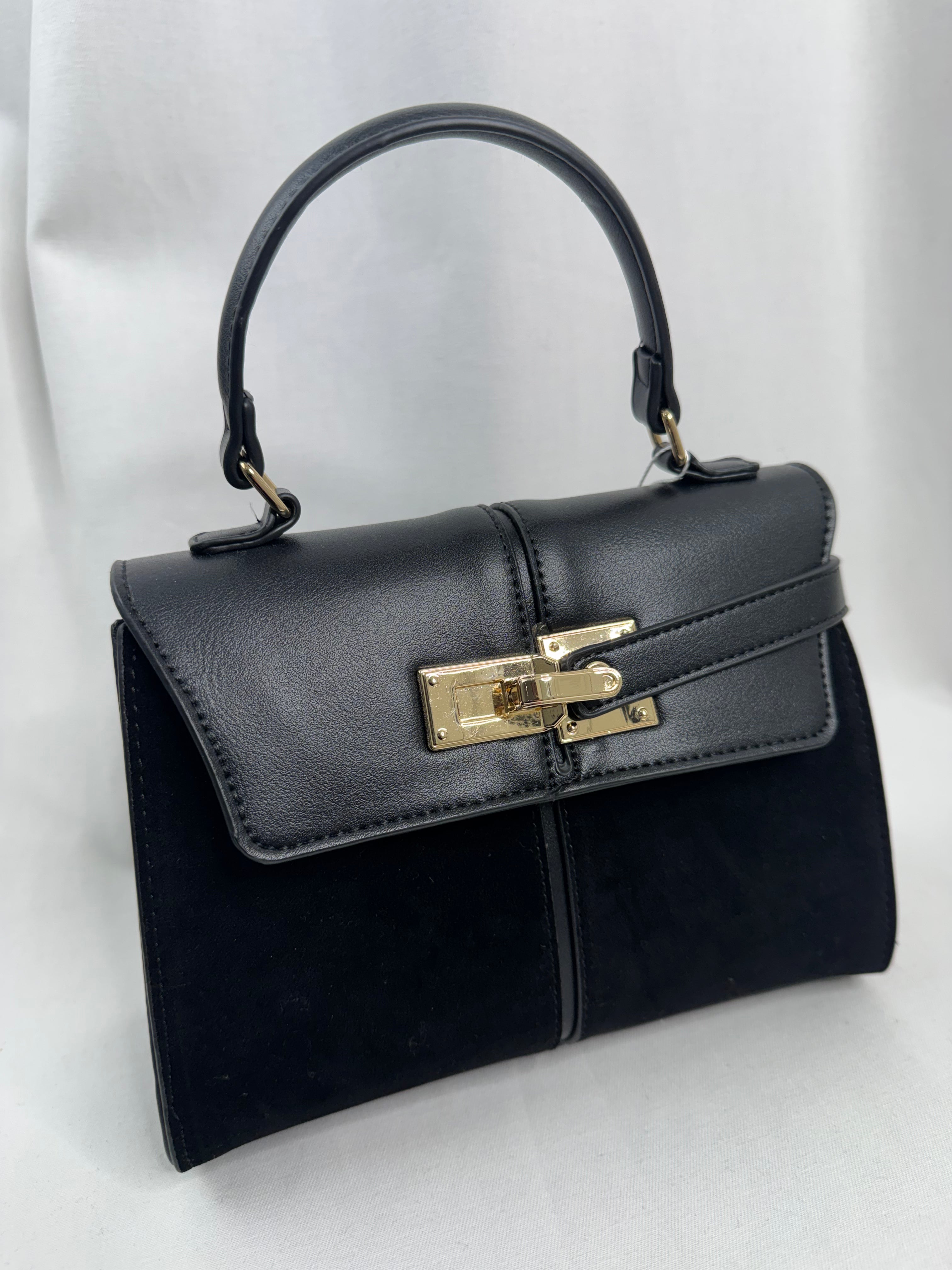 Black Lock Mini Tote Bag
