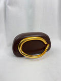 Brown Hard Shell Clutch