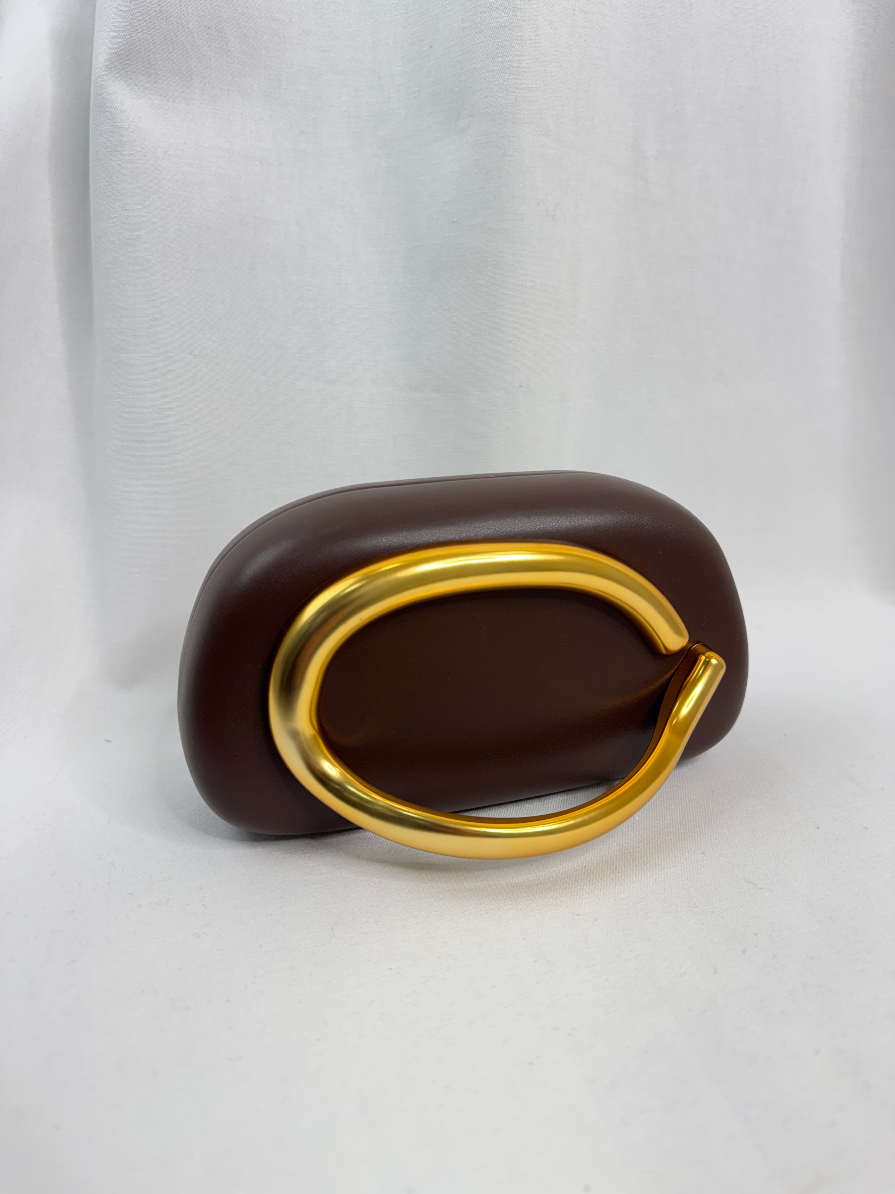 Brown Hard Shell Clutch