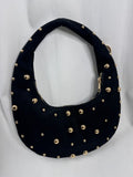 Black Studded Shoulder Bag