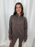 Brown New York Embossed Sweatshirt