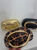 Leopard Hard Shell Clutch