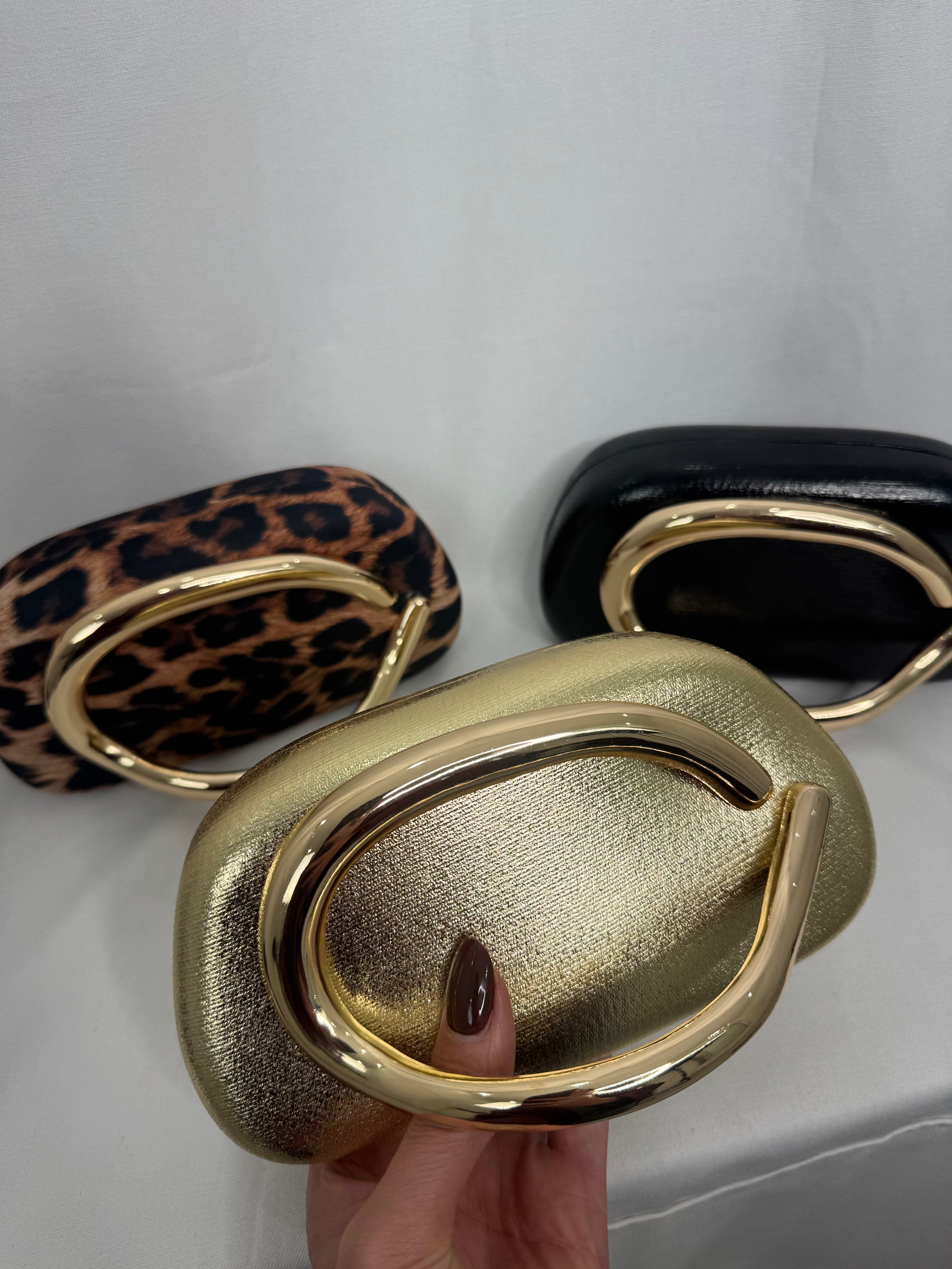 Gold Hard Shell Clutch