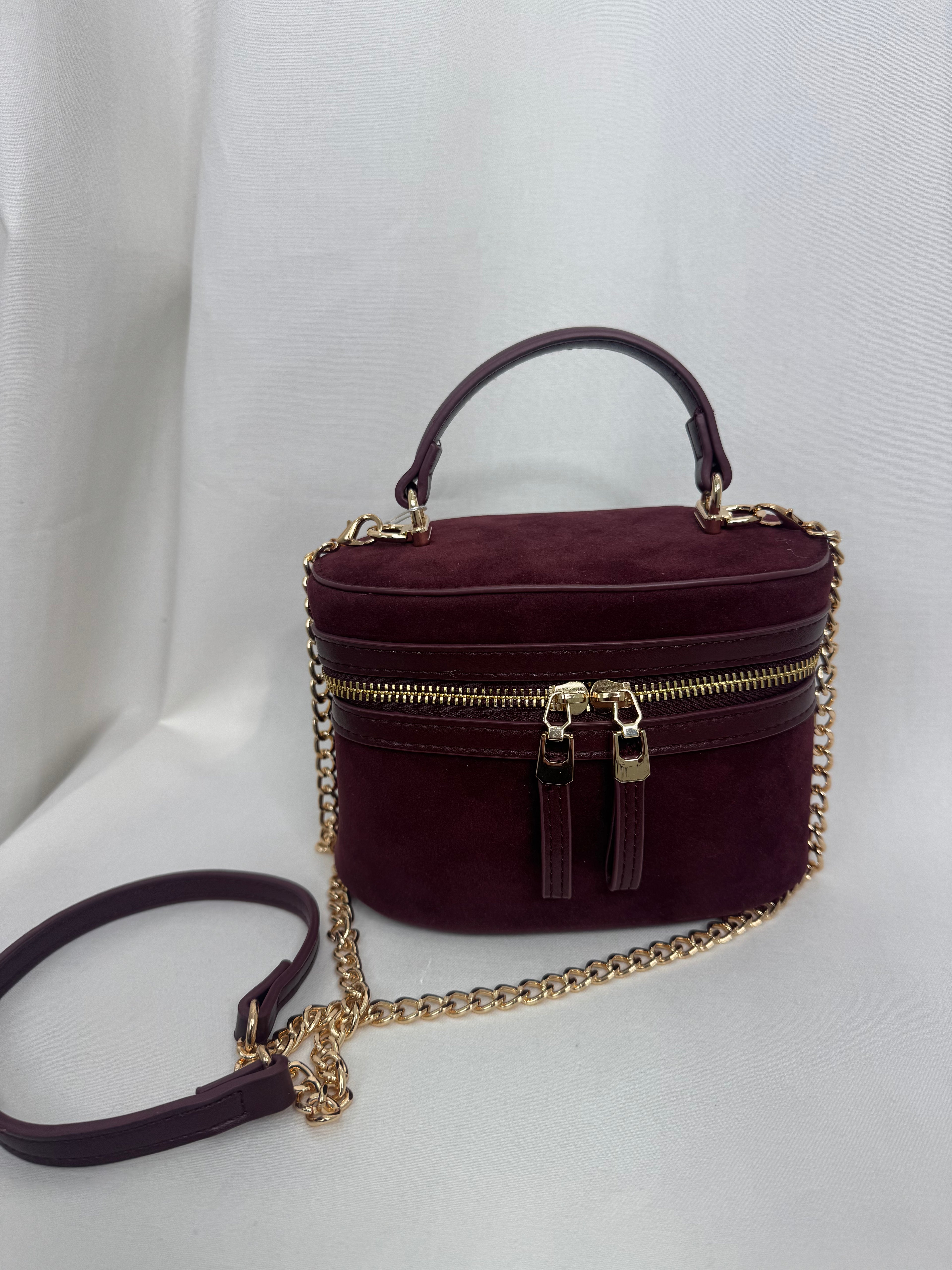 Burgundy Mini Vanity Style Bag