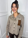 Taupe Love Pocket Knit Cardigan