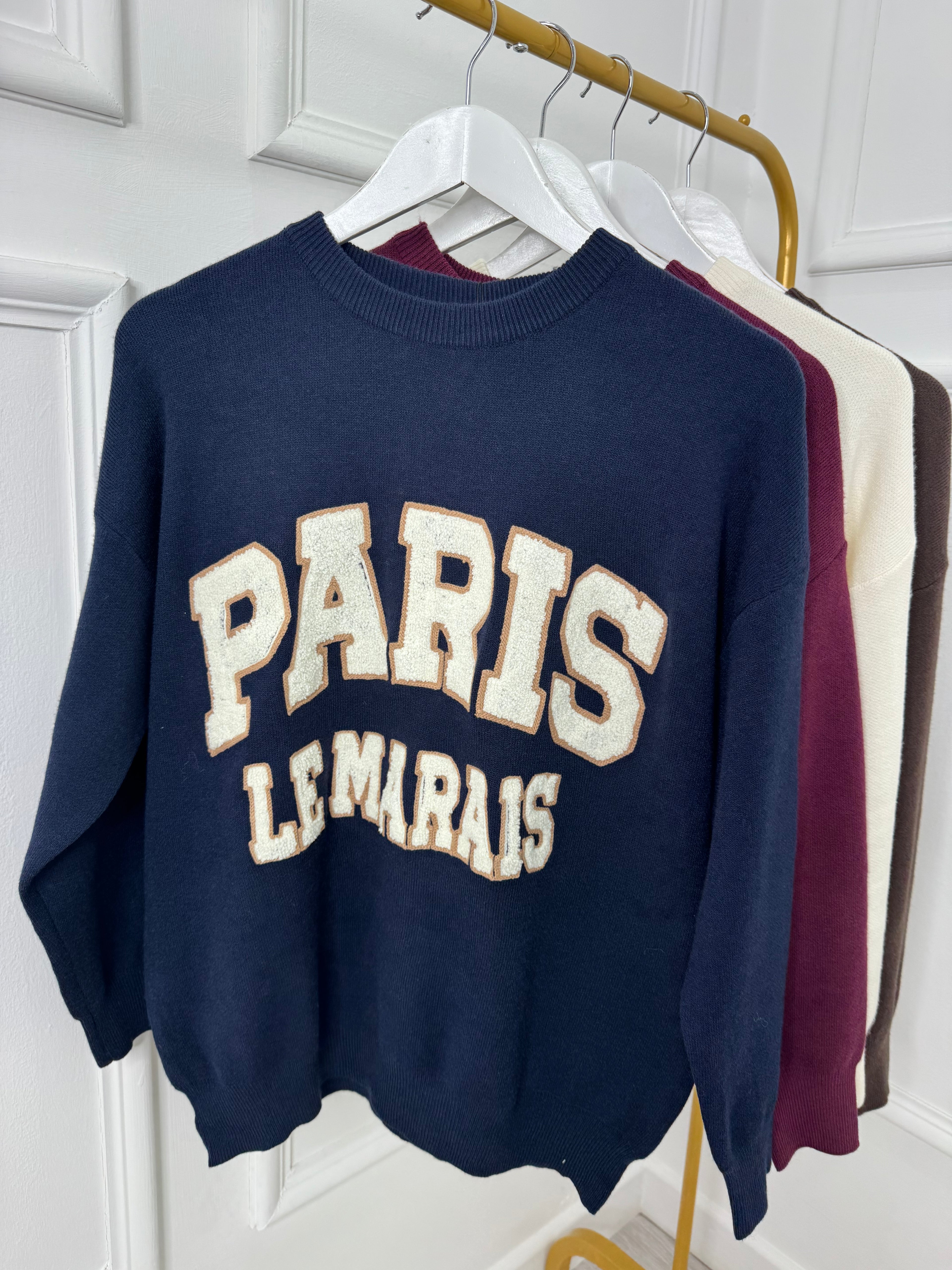 Navy Paris Knit Jumper